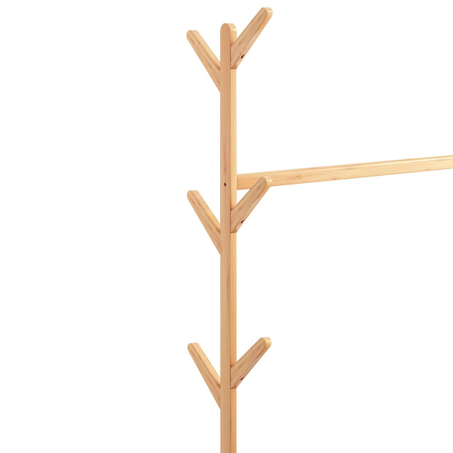 Perchero Organizador De Madera Con Ruedas 60cm-3
