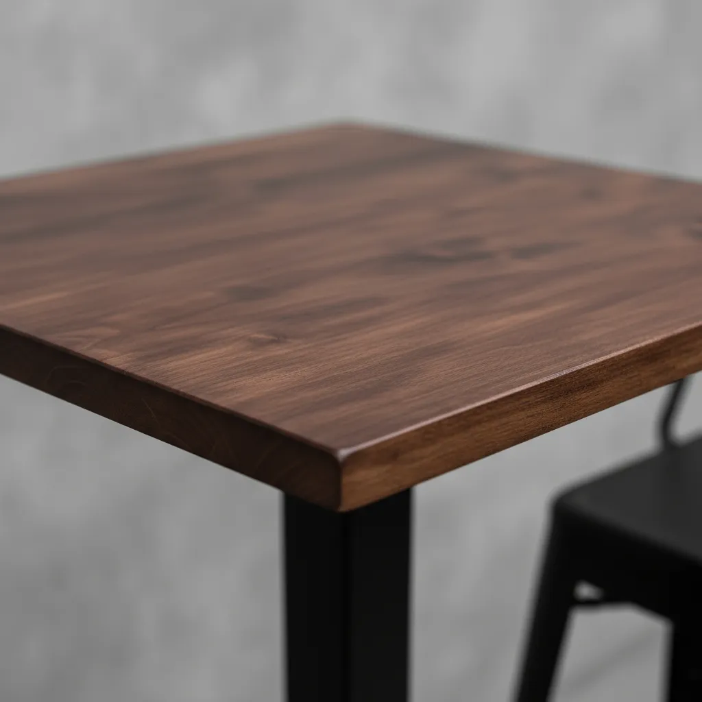 Juego De Mesa Alta 50x50 + 2 Pisos Tolix Negros-3