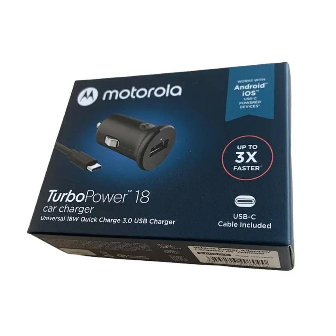 Cargador para Auto Motorola Turbo Power 18W con Cable USB-C-3