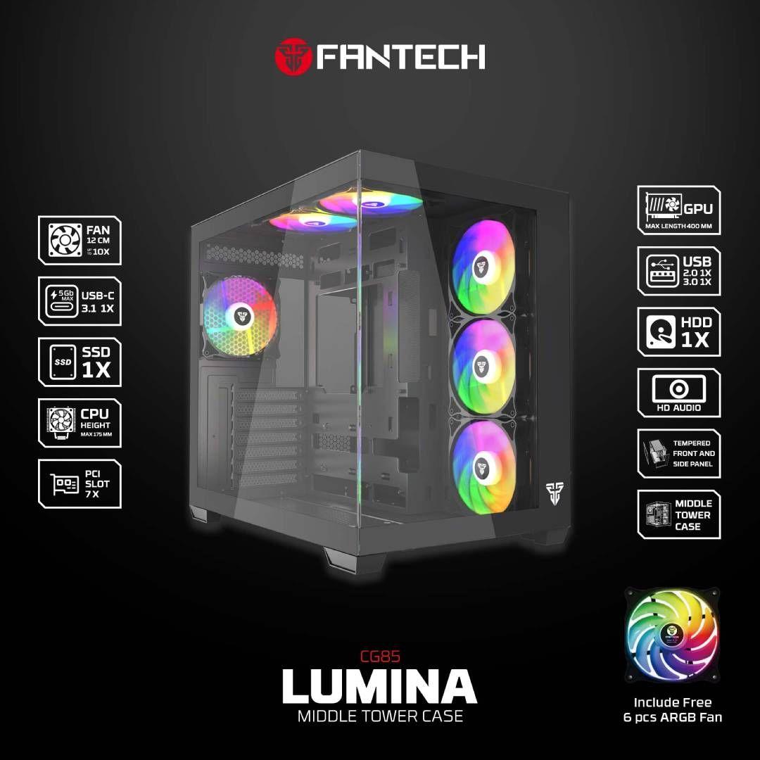 Gabinete Fantech CG85 LUMINA RGB Black-6
