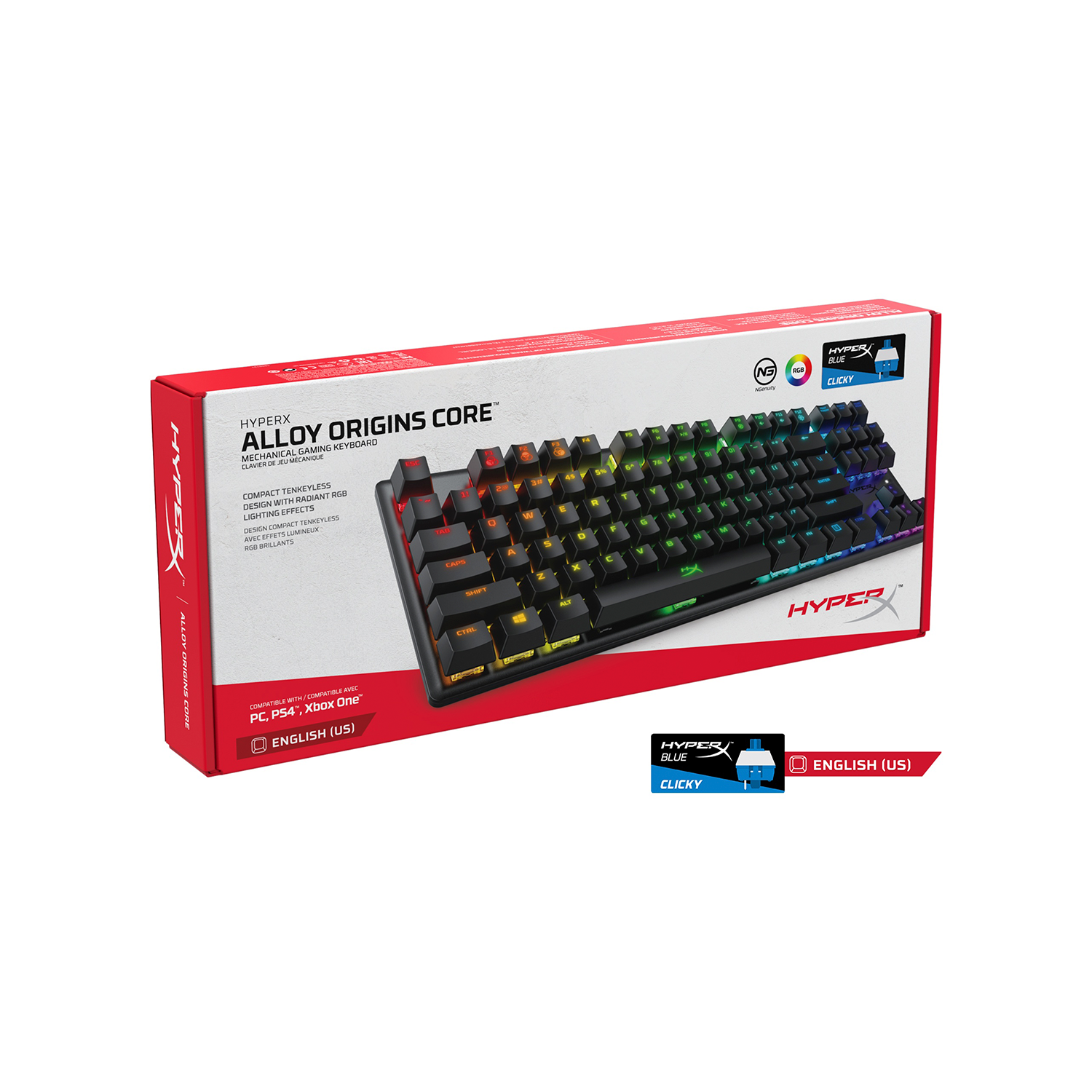Teclado Gamer HyperX Alloy Origins Core RGB Ingles SW Blue-3