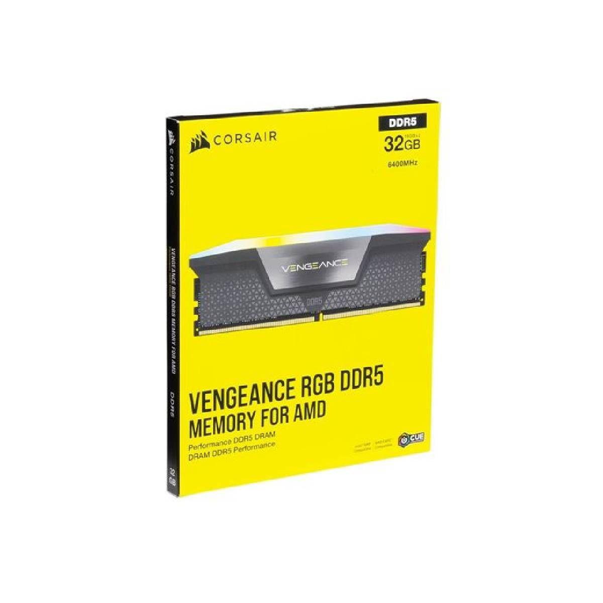 Memorias RAM Corsair VENGEANCE RGB (2 x 16GB) DDR5-6400-2