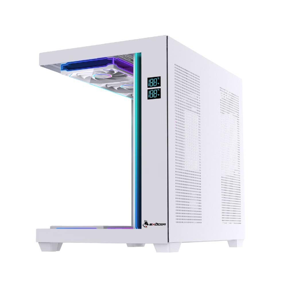 Gabinete Exodia Sky Plus Blanco ATX 7 Fans ARGB V. Templado-5