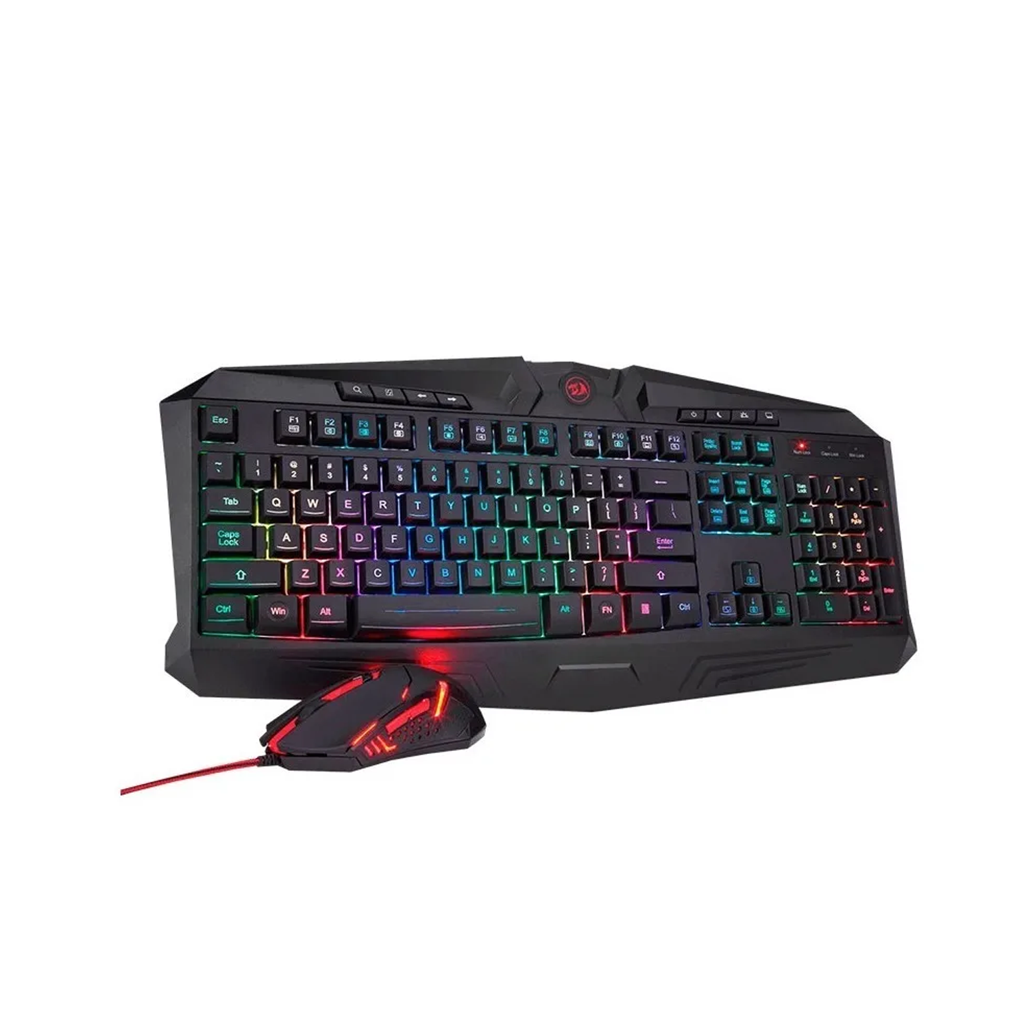 Kit Gamer Redragon 2 en 1 Teclado Harpe Mouse Centophorus-0