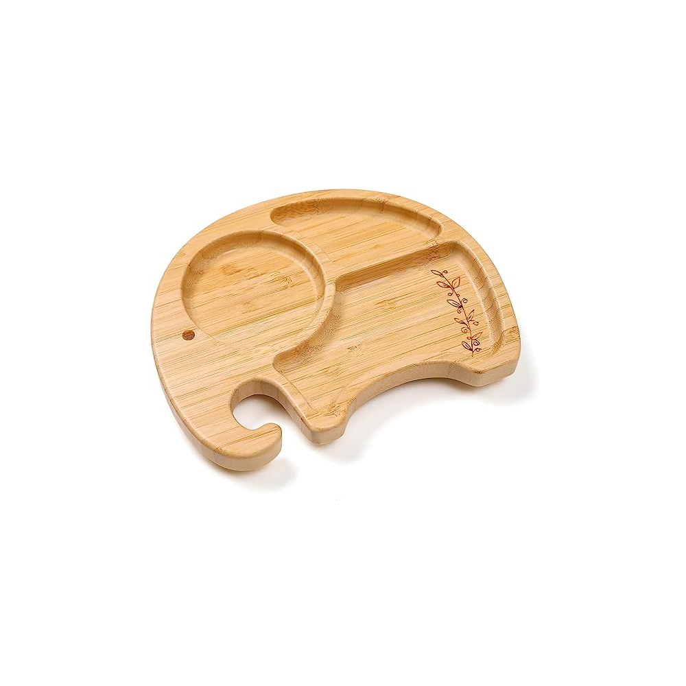 Platos Infantil de bamboo diseño elefante-0