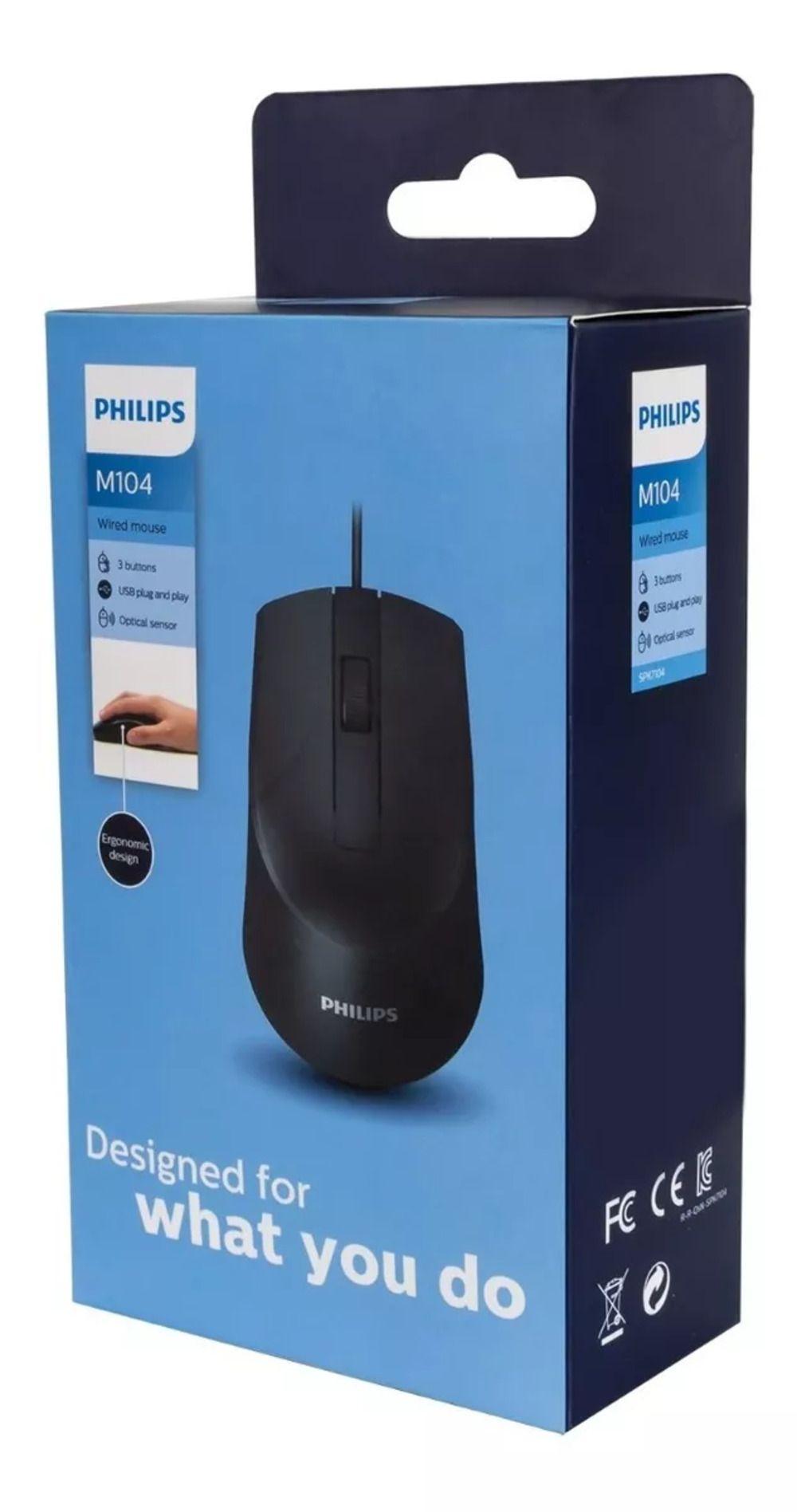 Mouse Alámbrico Philips SPK7104-1