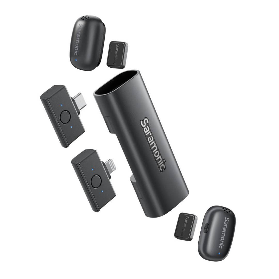 Micrófono Doble Saramonic Air SE-02 Wireless USB-C Lightning-0