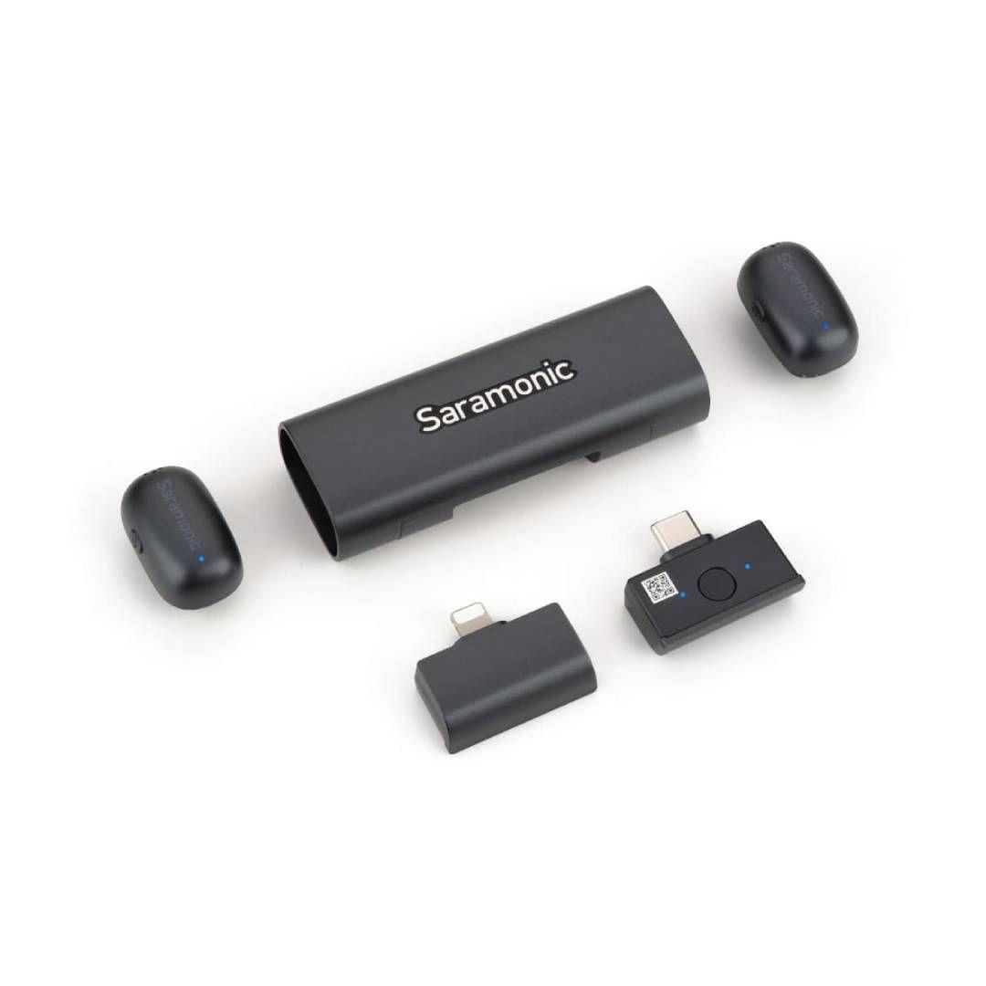Micrófono Doble Saramonic Air SE-02 Wireless USB-C Lightning-2