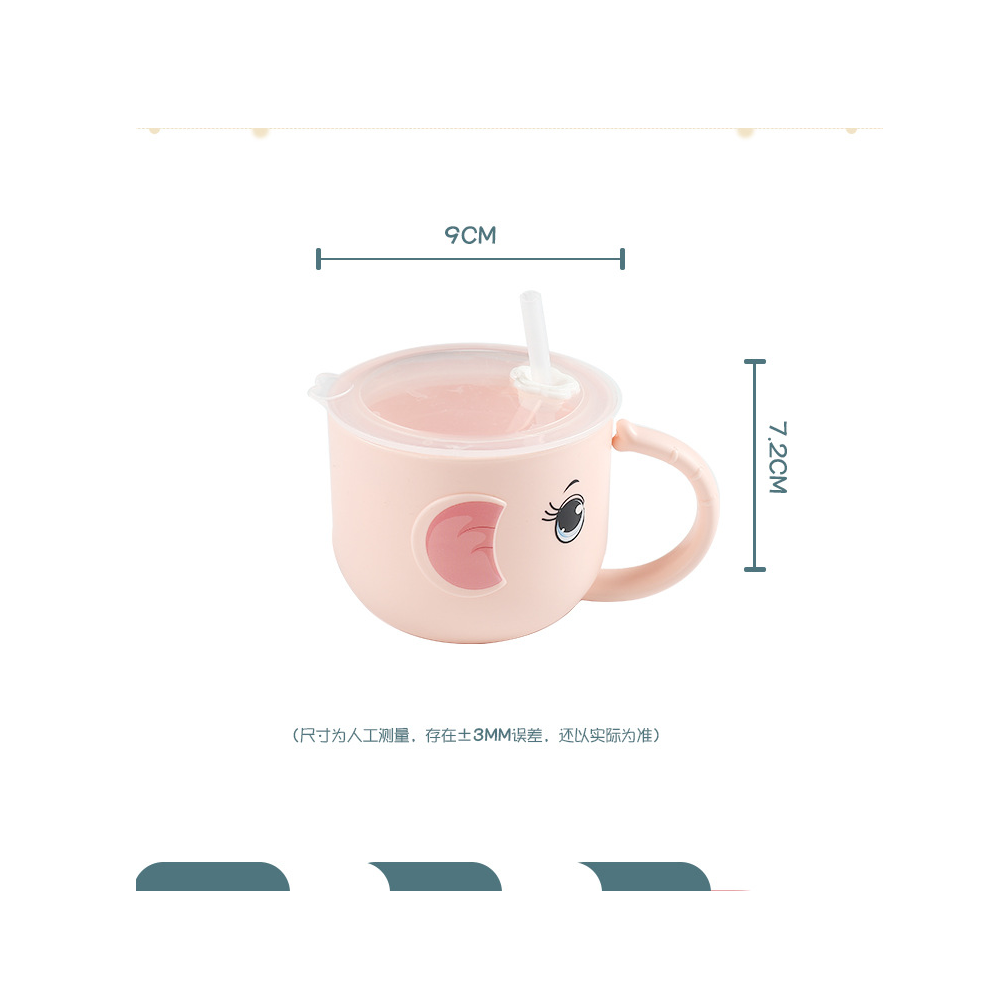 Vaso para Niños Diseño Elefante Antiderrames Rosado-3
