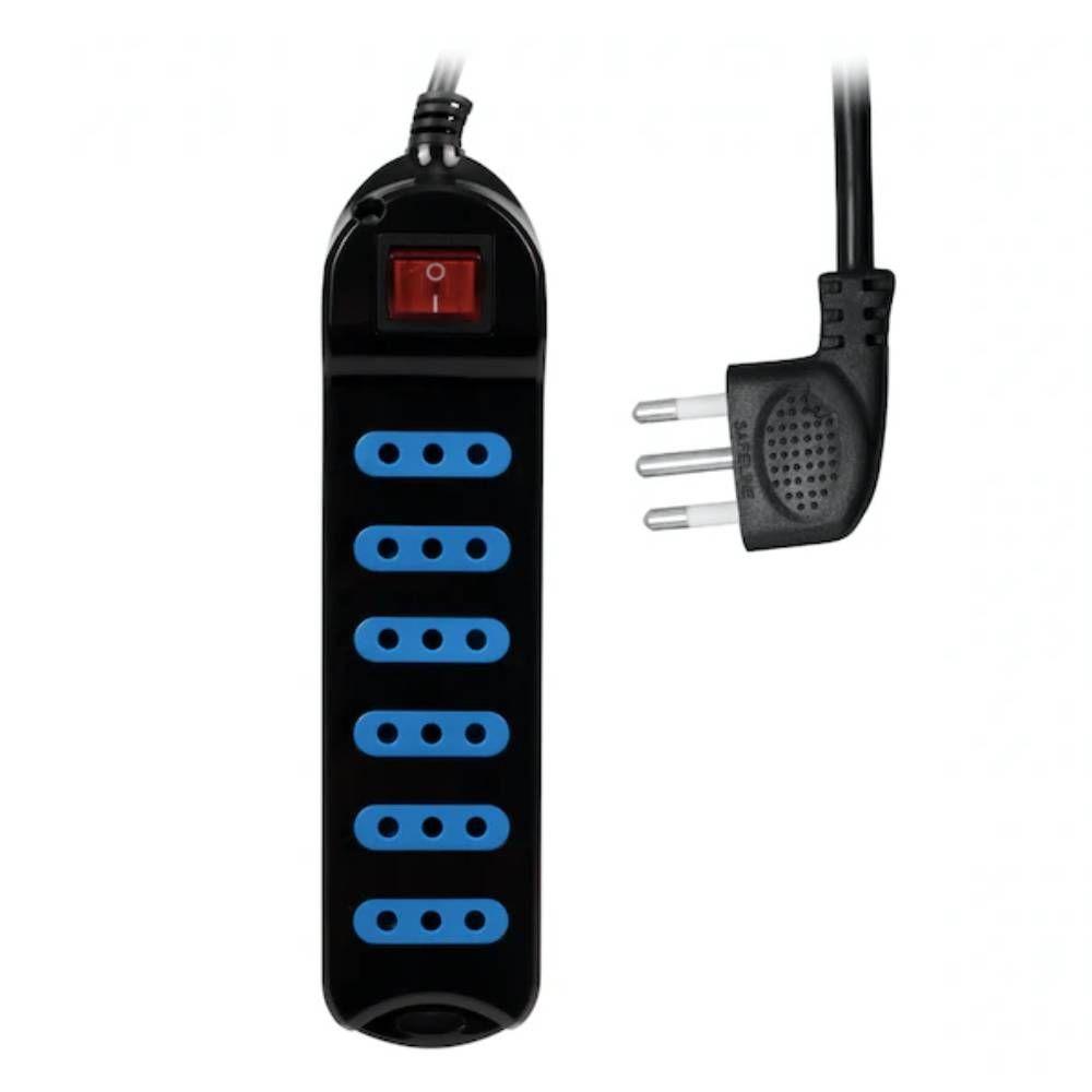 Extension 6 Entradas 3 Metros Negro con Interruptor XT-30-1