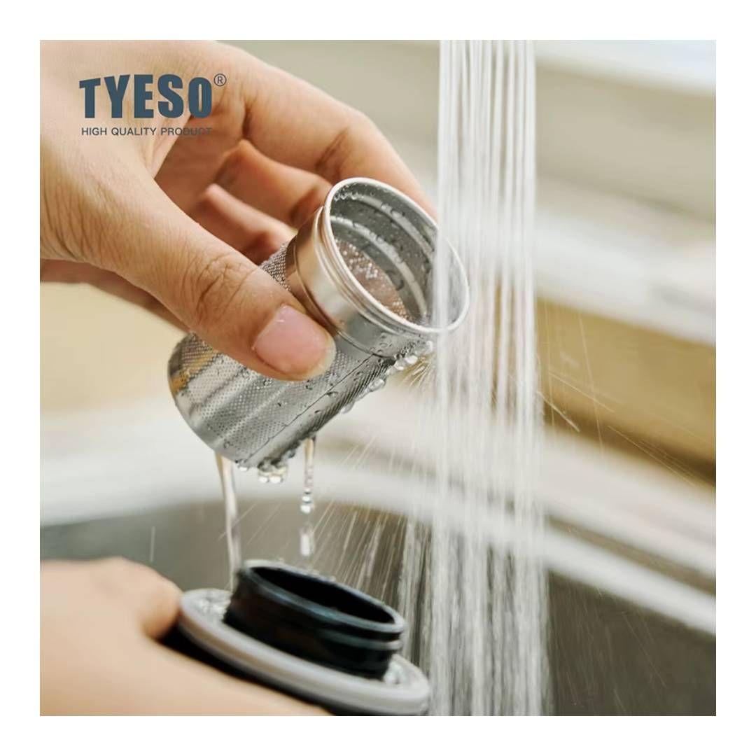 Tetera TYESO con Infusor Acero Inoxidable 600ml Negro-3