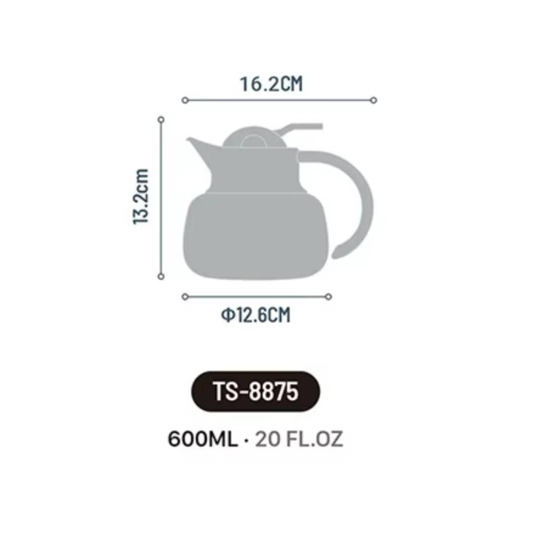 Tetera TYESO con Infusor Acero Inoxidable 600ml Negro-4