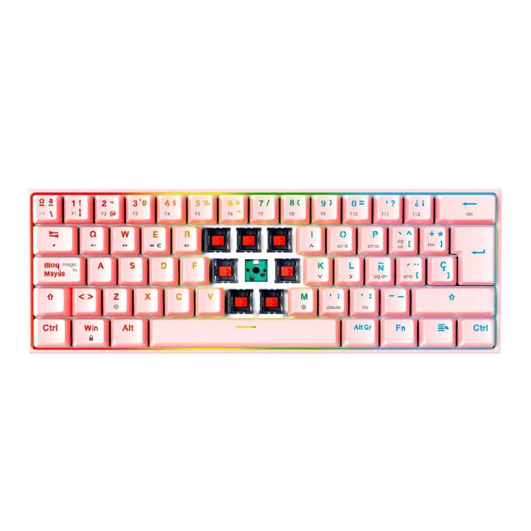 Teclado Fantech MK857 MAXFIT61 Sakura Español Sw. Red-2
