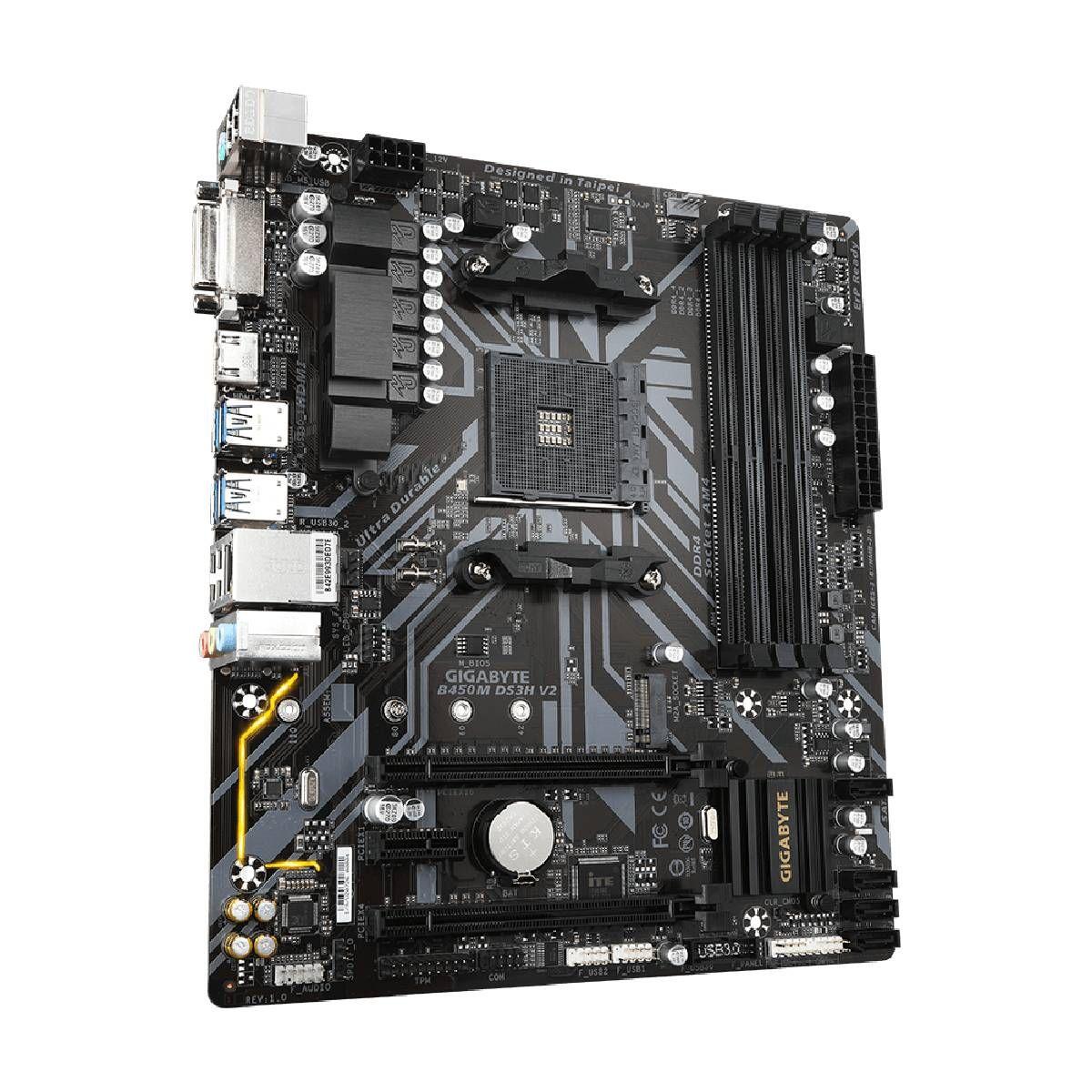 Placa Madre Gigabyte B450m Ds3h V2 Micro Atx Am4-2