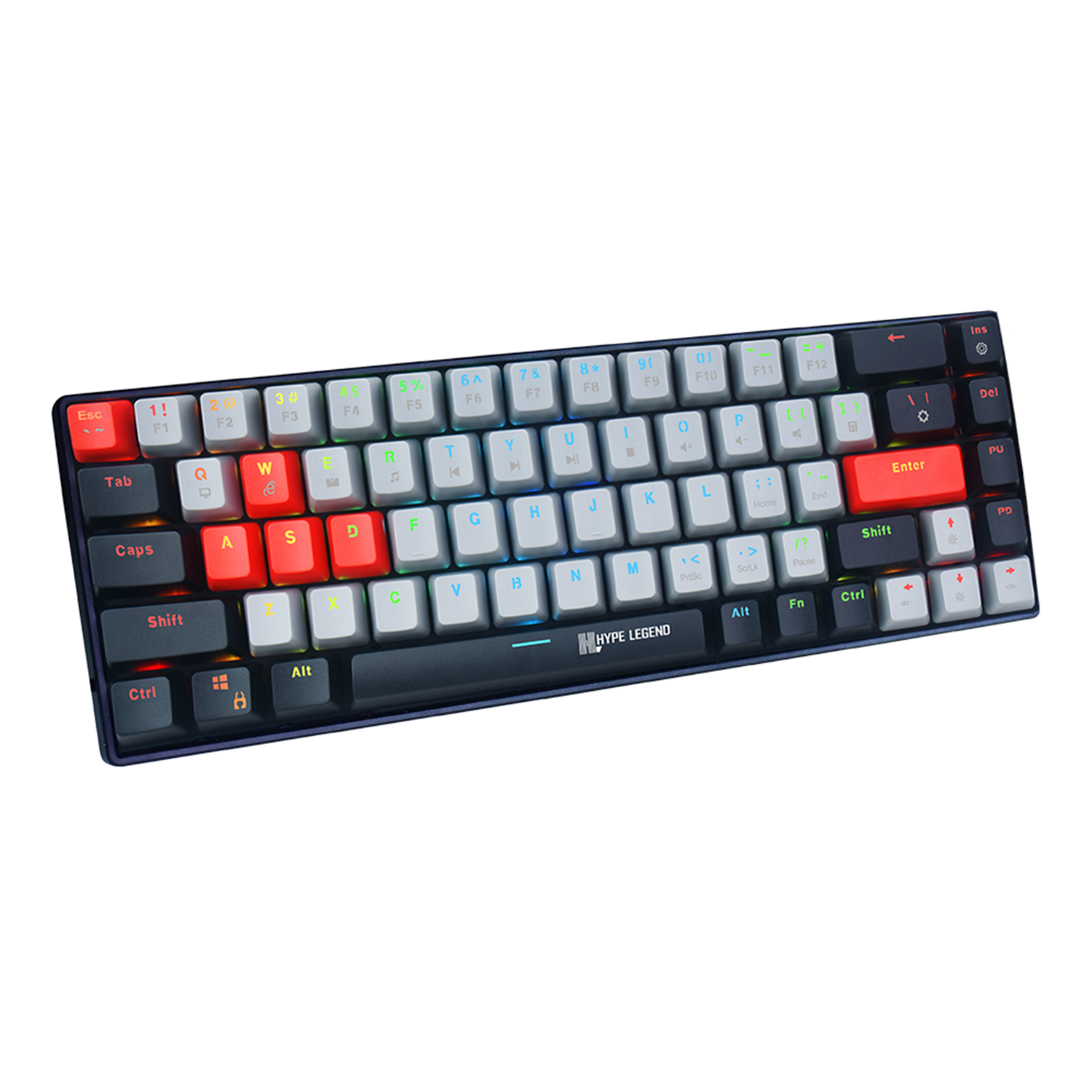 Teclado Gamer Hype Legend Rebel UP 65% SW Outemu Red RGB-2