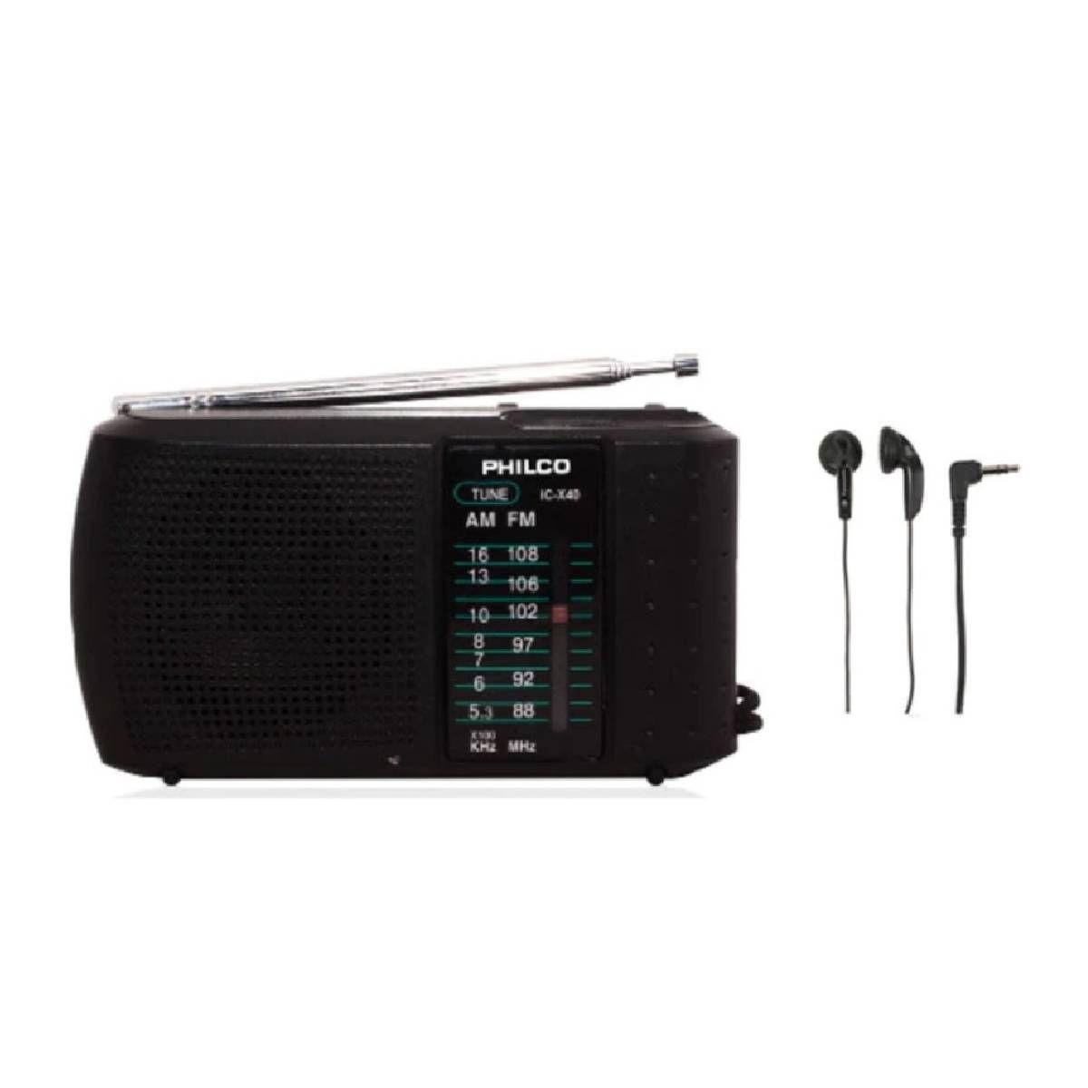 RADIO PORTATIL PHILCO ICX-40 C/AUDIFONO-2