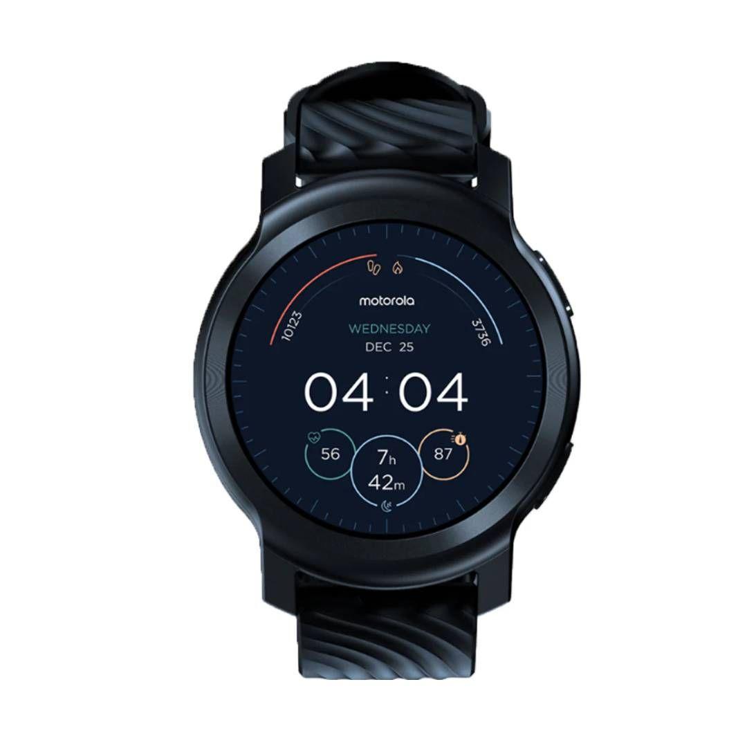 Reloj Inteligente MOTOROLA WZ100 Resistente al Agua Negro-0