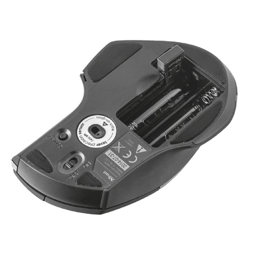 Mouse Trust Evo Laser inalámbrico con diseño ergonómico-3
