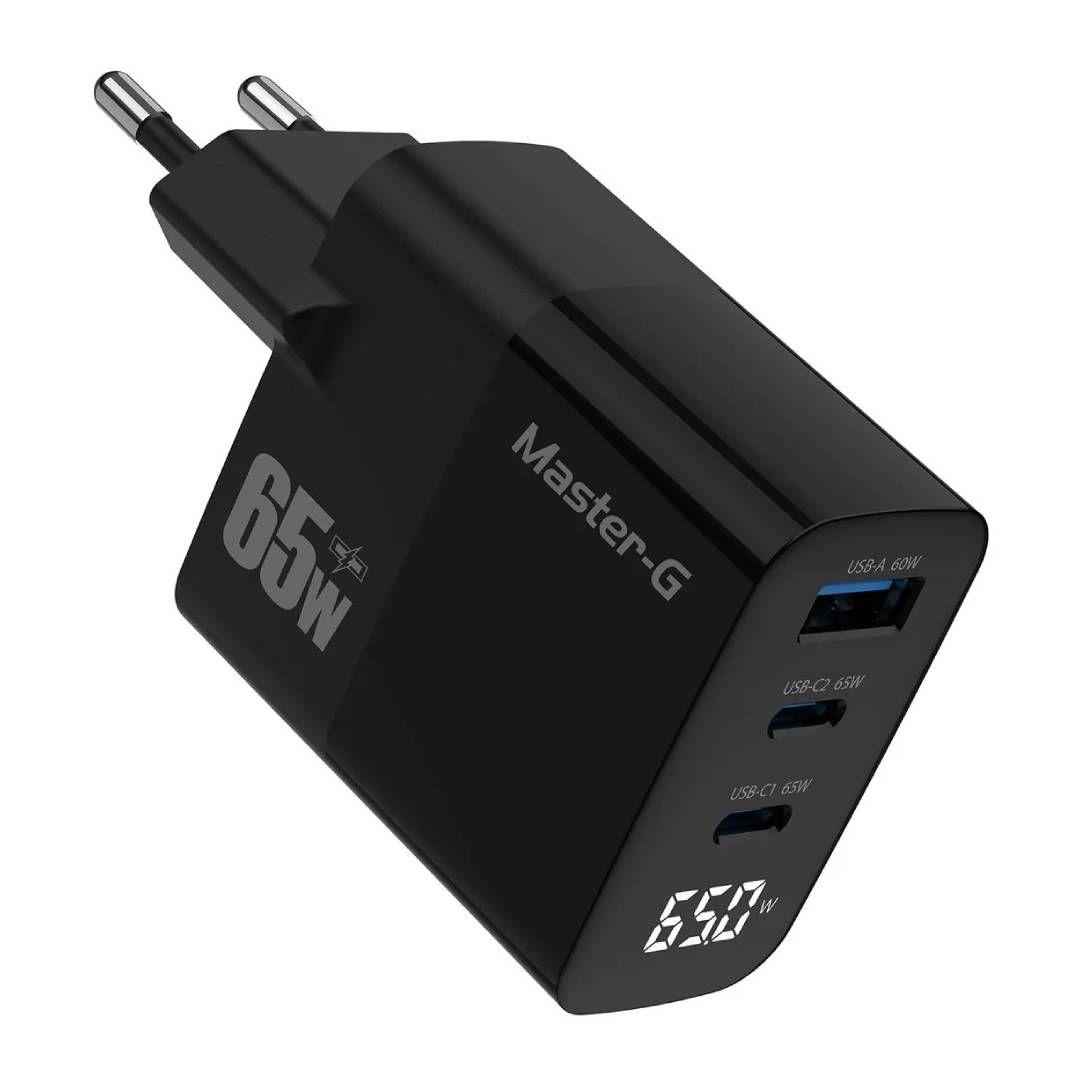 Cargador Portátil Master-G Carga Rápida 65W + Cable USB-C-4
