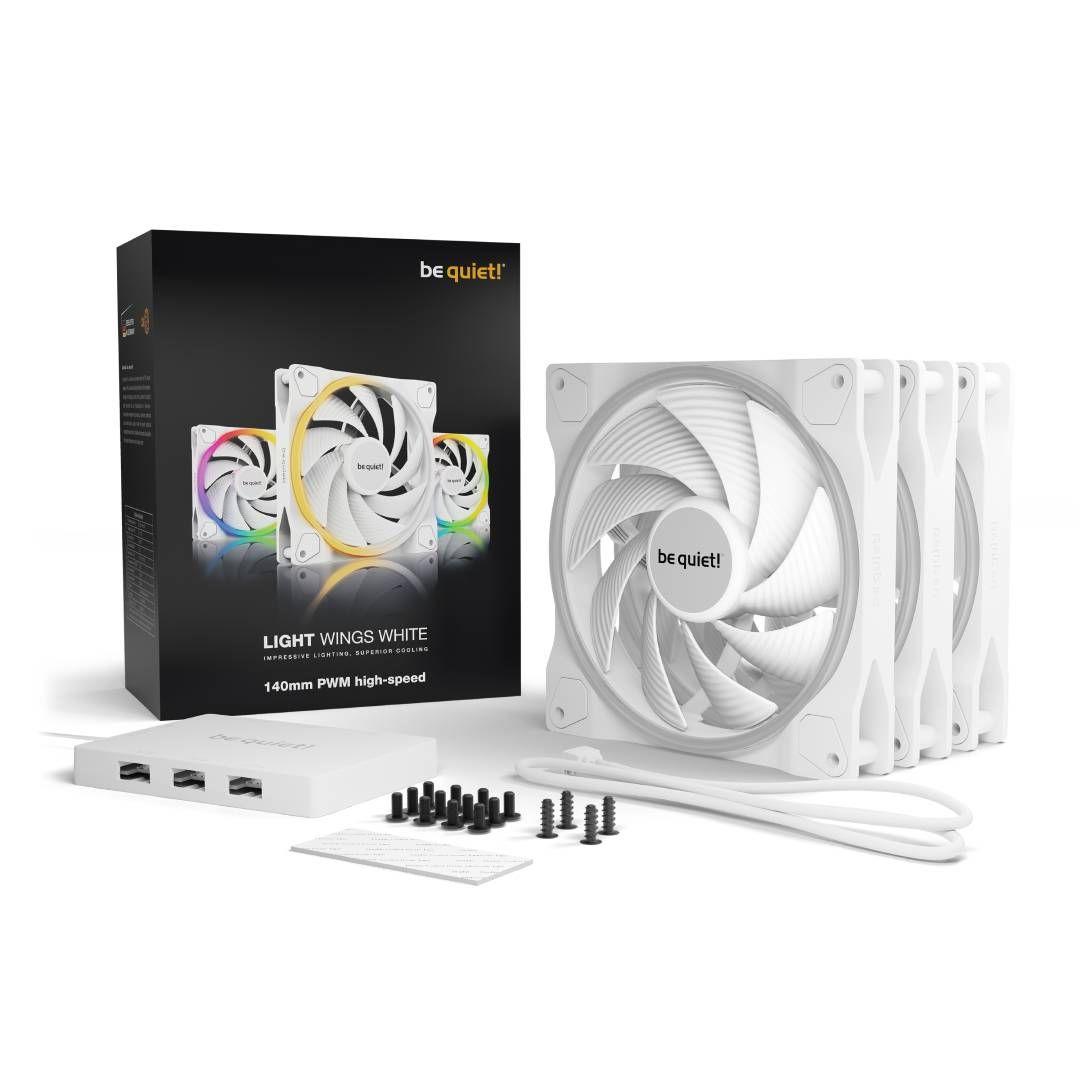 Pack X3 Fans be quiet! LIGHT WINGS 140mm White PWM highspeed-4