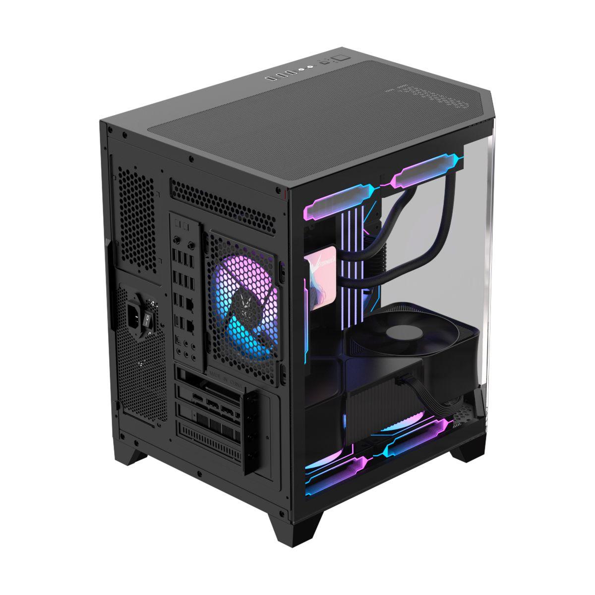 Gabinete Formula Crystal Z6M FLOE Black m-ATX, m-ITX-4