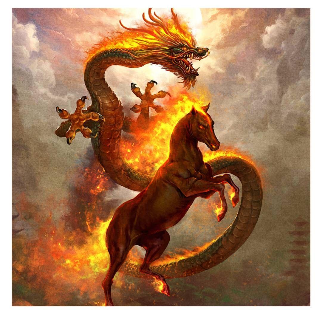 Playmat Dragon Shield Fire Horse 2026 Art, Limited Edition-2