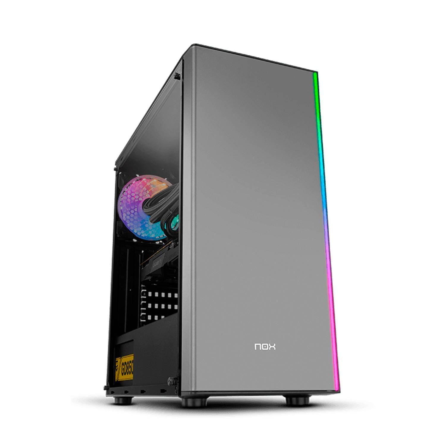 Gabinete Argb Nox Infinity Omega Panel Acrilico + Fan-0