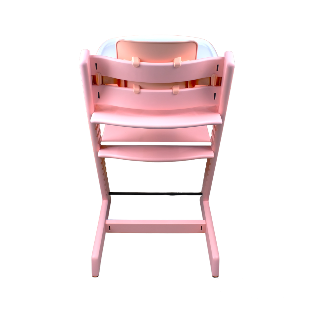 Silla Comedor P Bebes Estilo Nordico color Rosa + Extras-3