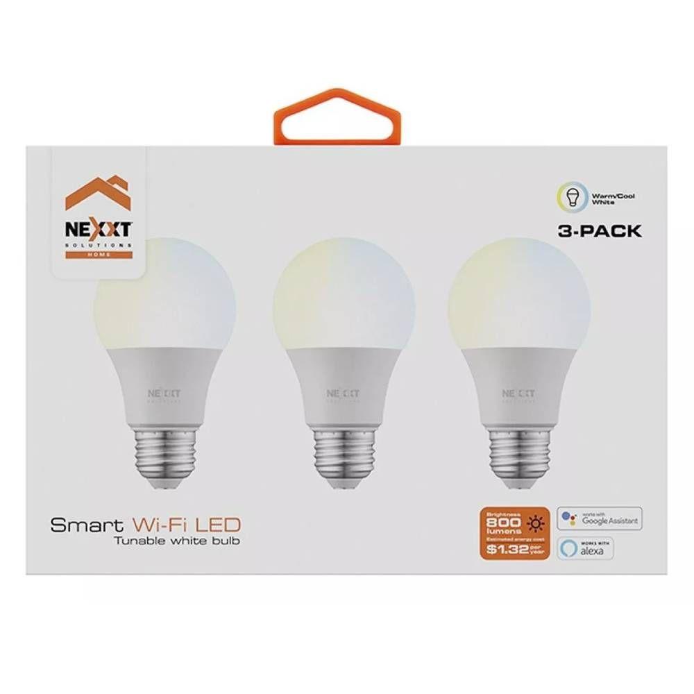 Pack de 3 Ampolleta Wifi LED Blanco-Calido 800 lumenes 220v-0