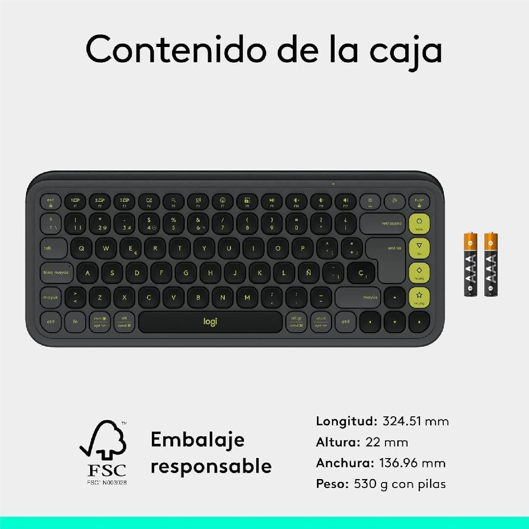 Teclado Logitech POP Icon Combo Español Negro-7
