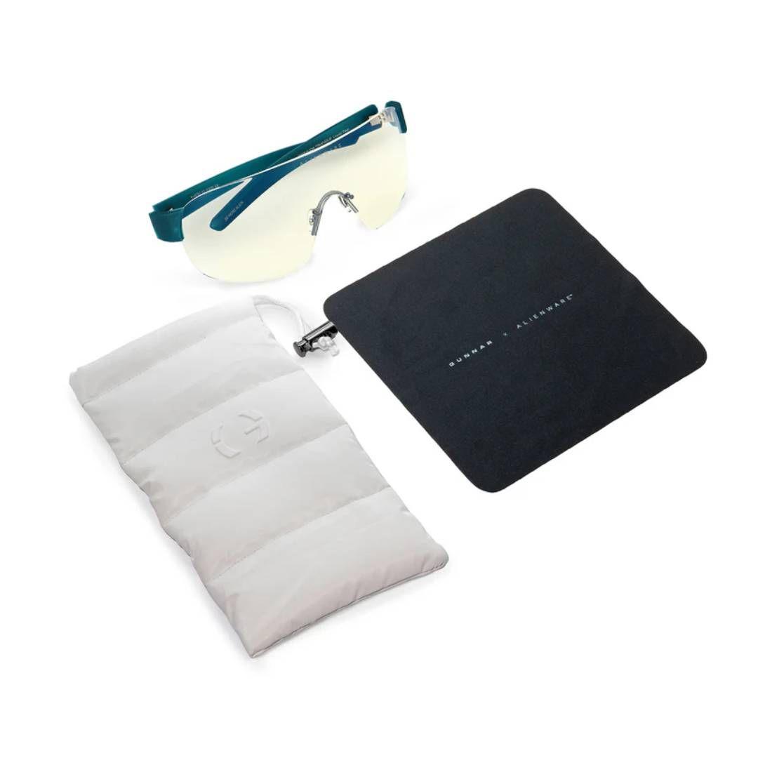 Lentes Gunnar Alienware Bermuda Triangle Liquid Teal Clear-3