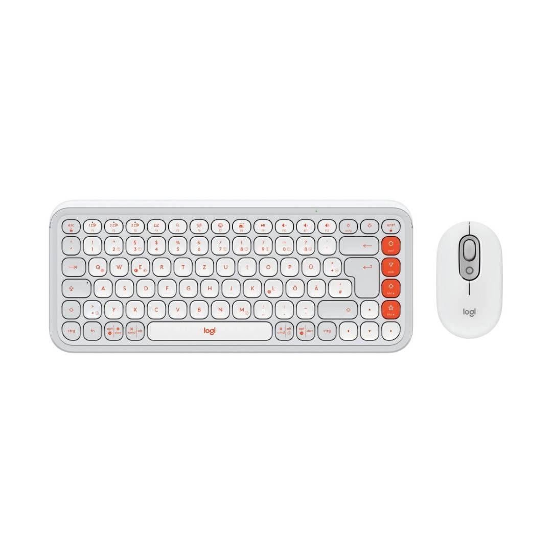 Kit de Teclado y Mouse Inalámbrico Logitech POP Icon Blanco-0