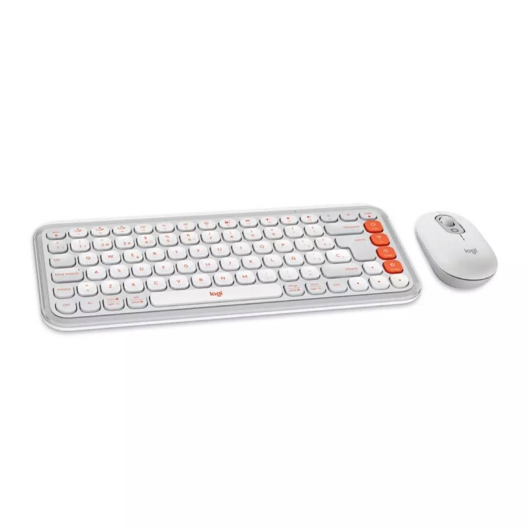 Kit de Teclado y Mouse Inalámbrico Logitech POP Icon Blanco-1