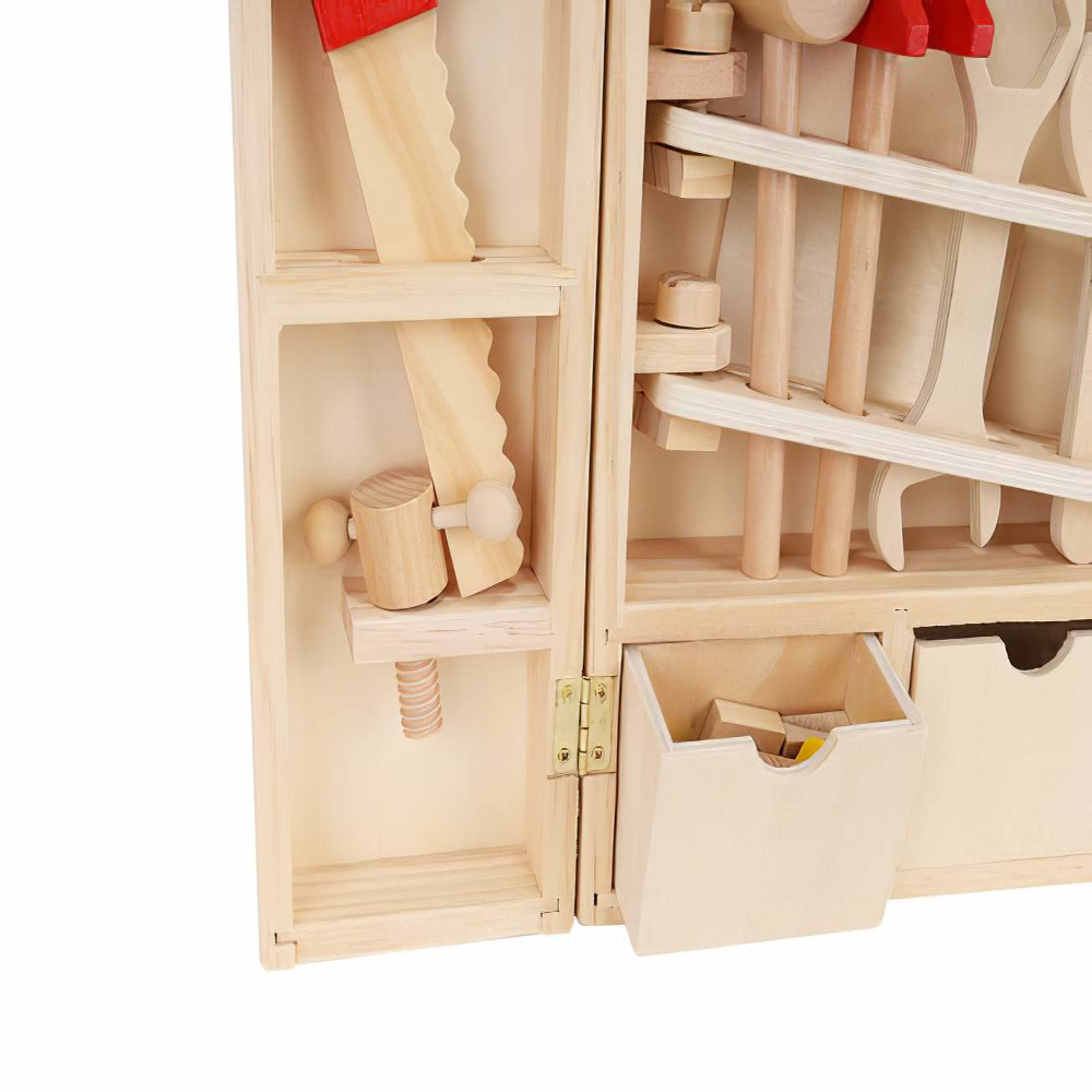 Caja de Herramientas de Madera Portátil-3