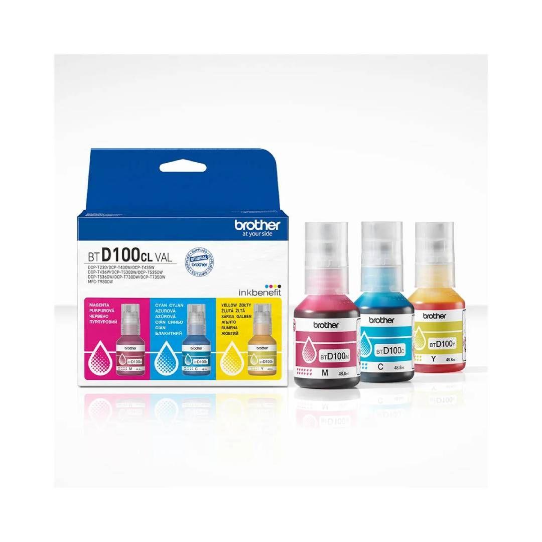 Pack de Tintas Brother BTD100CL 3PK Cyan-Magenta-Yellow-2