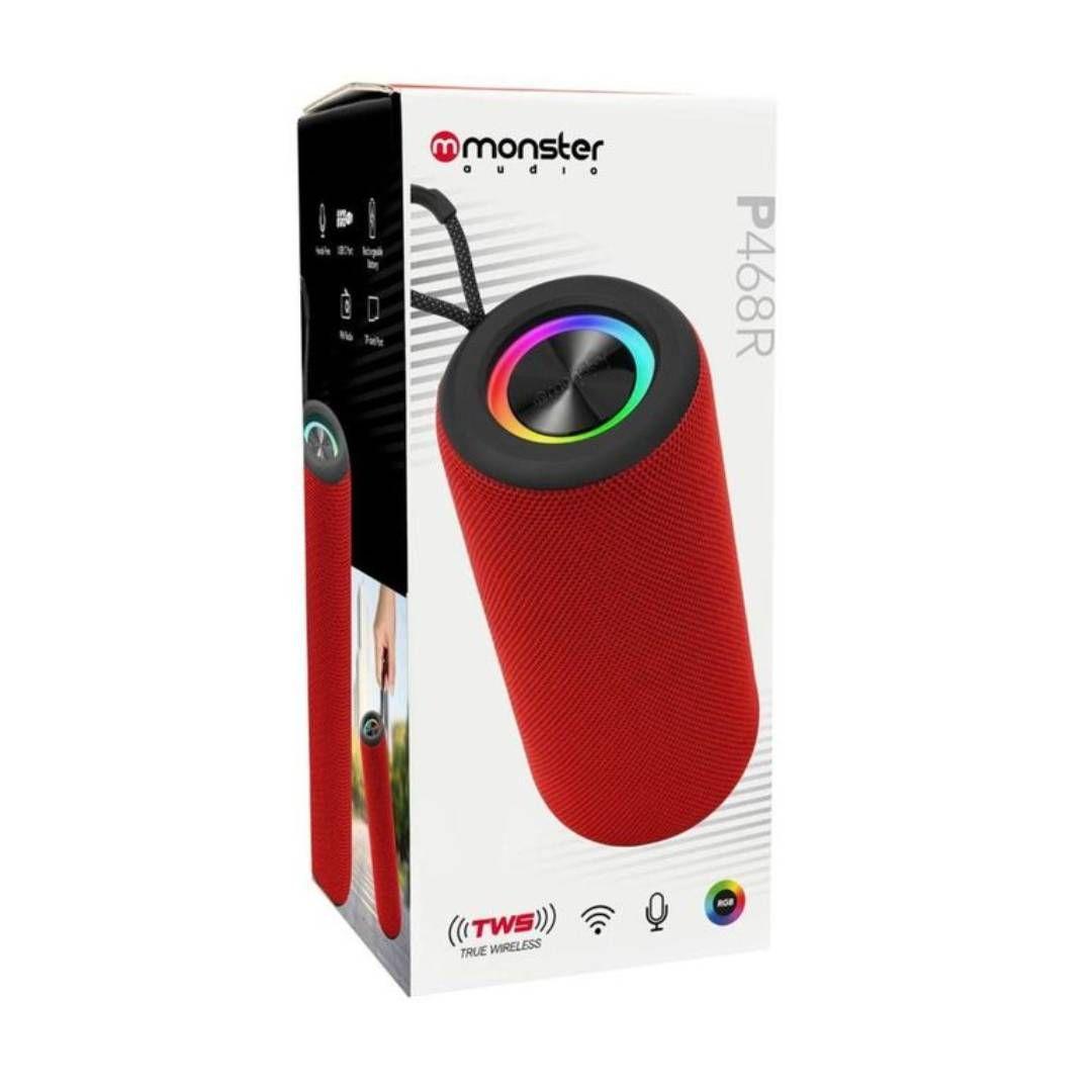 Parlante Bluetooth Monster Audio P468R Rojo-2