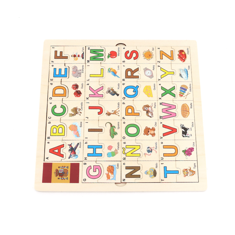 Tablero Abecedario Letras De Madera Para Niños-2