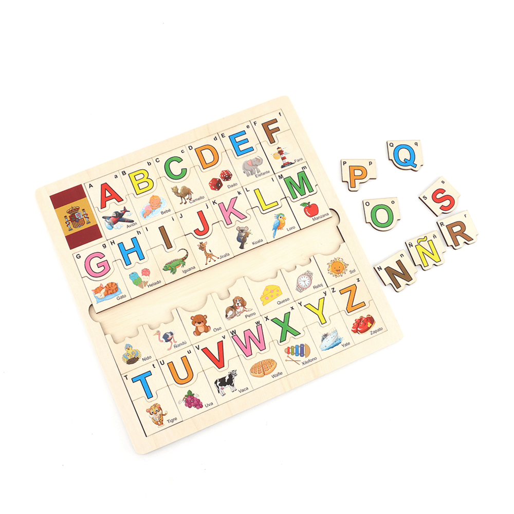 Tablero Abecedario Letras De Madera Para Niños-4