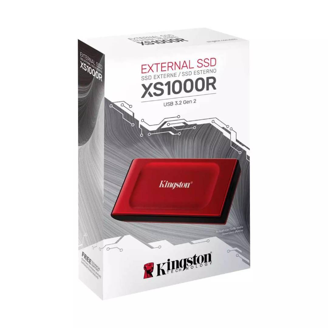 Disco Duro Externo Kingston XS1000 2TB Rojo-2