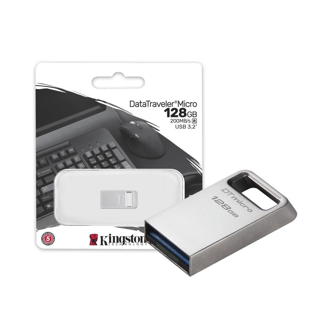 Pendrive Kingston DataTraveler Micro de 128GB Metal USB 3.2-3