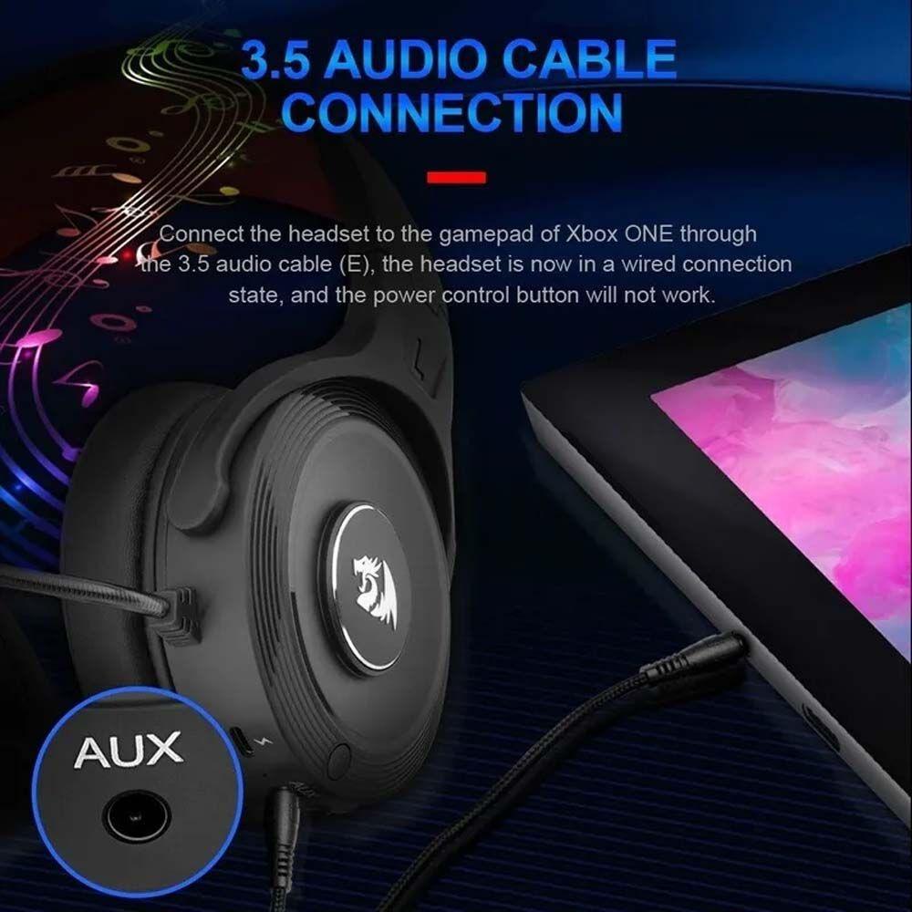 Audifono Gamer Redragon Pelops Inalambrico Negro H818-2