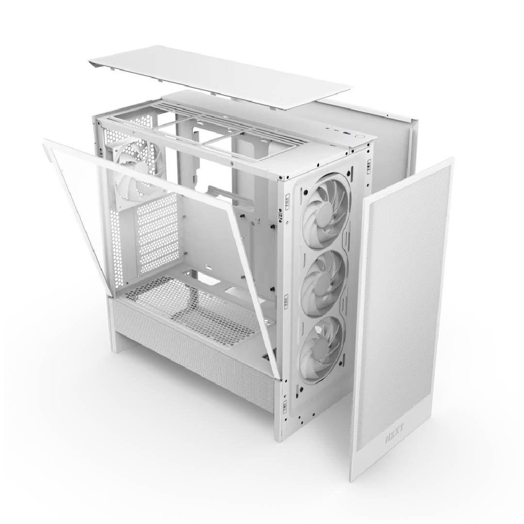 Gabinete NZXT H5 Flow RGB (2024) ATX c/ Fans RGB White-4