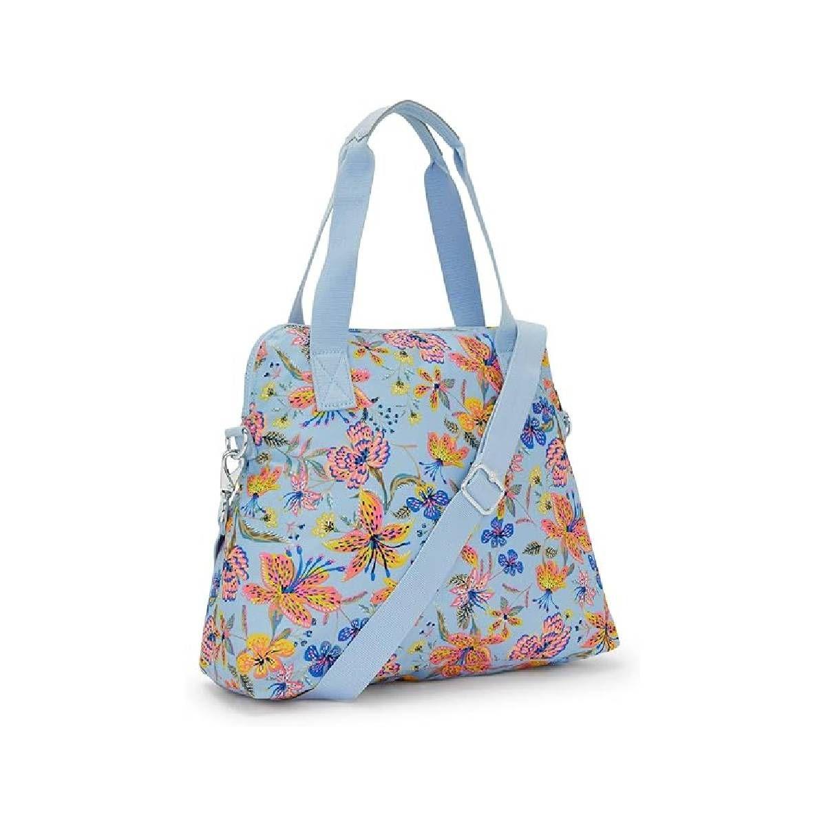 Cartera Kipling Pahneiro Celeste con Flores-2