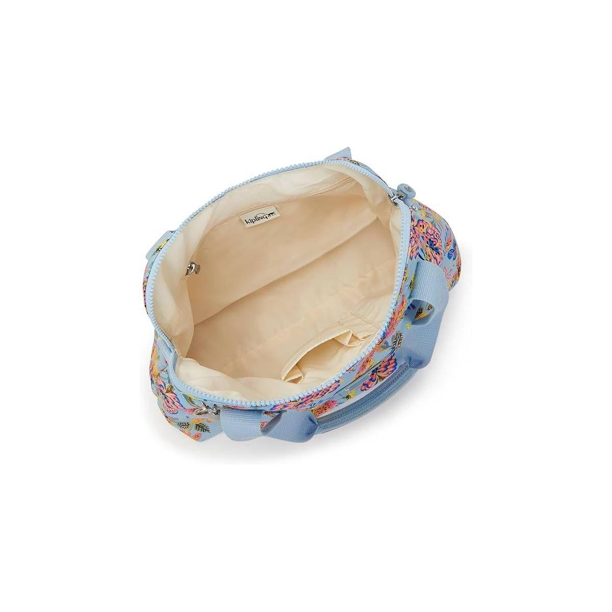 Cartera Kipling Pahneiro Celeste con Flores-3