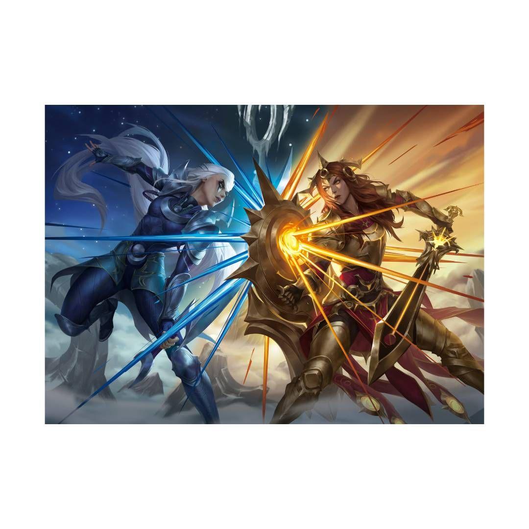 Playmat Riftbound TCG: Vendetta: Diana vs Leona-1