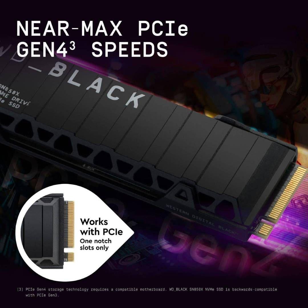SSD Western Digital WD Black SN850x 1TB M.2 NVMe PCIe Gen4-3