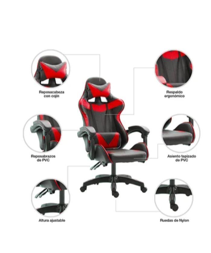 Silla Gamer Profesional Explorer Red-2