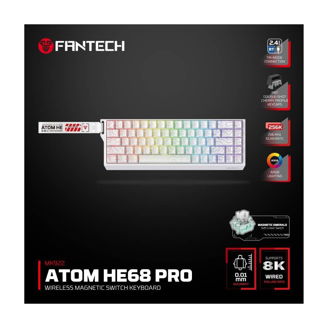 Teclado Fantech MK922 ATOM HE68 PRO TOPO Switch Emerald-3