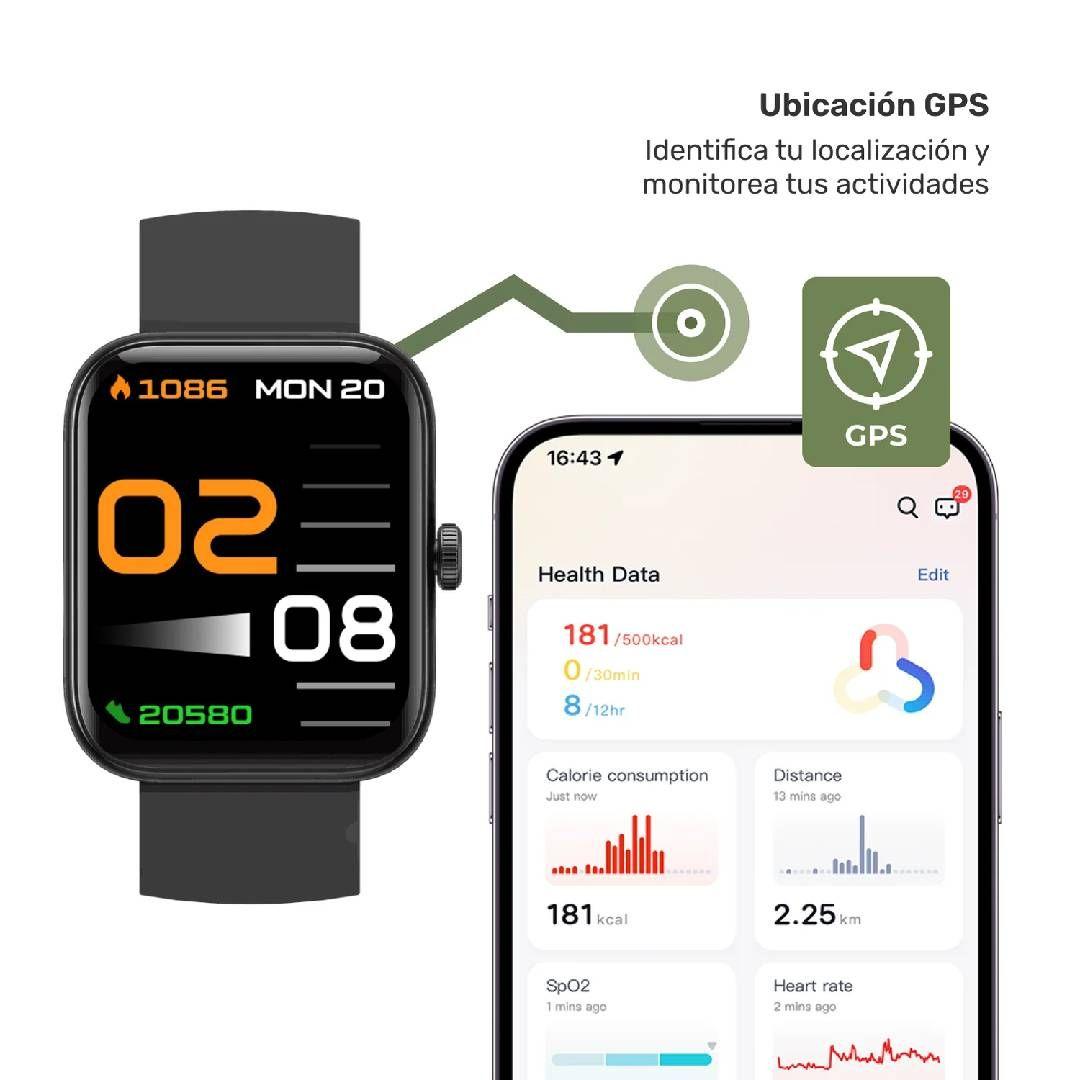 Reloj Smartwatch Lhotse GPS MoveOn 7 Black 37/38mm-2