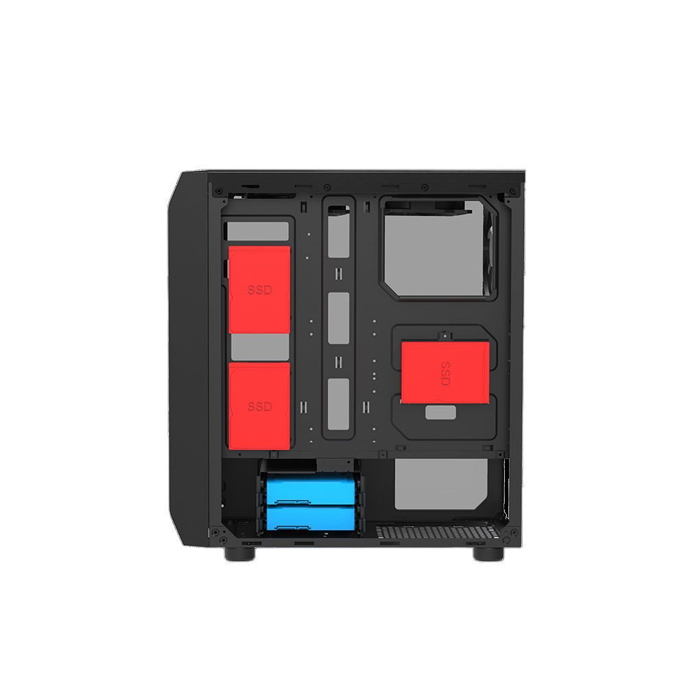 Gabinete Gamer Fantech Aero Cg80 Negro 4 Fan Rgb Incluidos-5